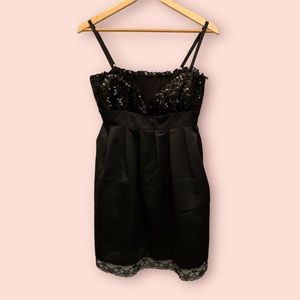 Betsey Johnson Sequin & Satin Dress 🖤